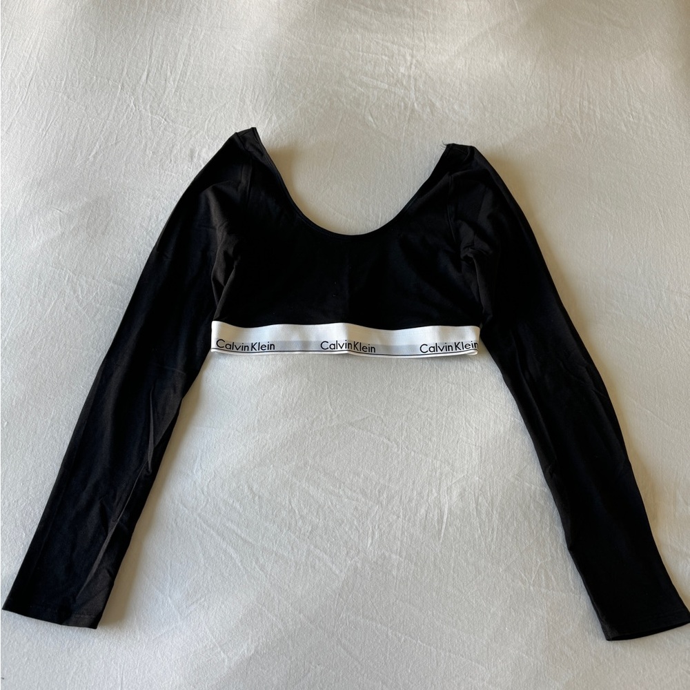Calvin Klein Modern Cotton Unlined Long Sleeve Bralette QF7010